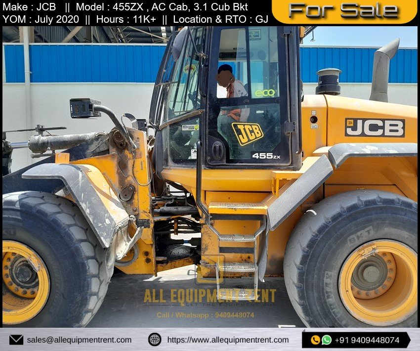 Sold Used JCB Wheel Loader 455ZX July 2020 RTO Registered for Sale